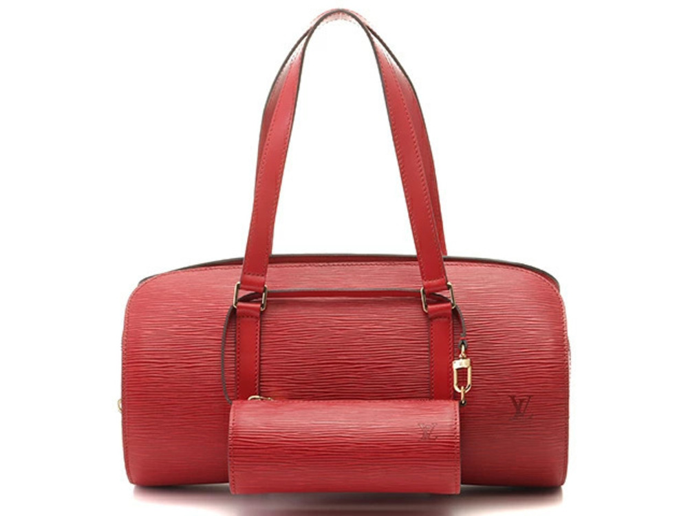 LOUIS VUITTON Soufflot Handbag Epi Castilian Red